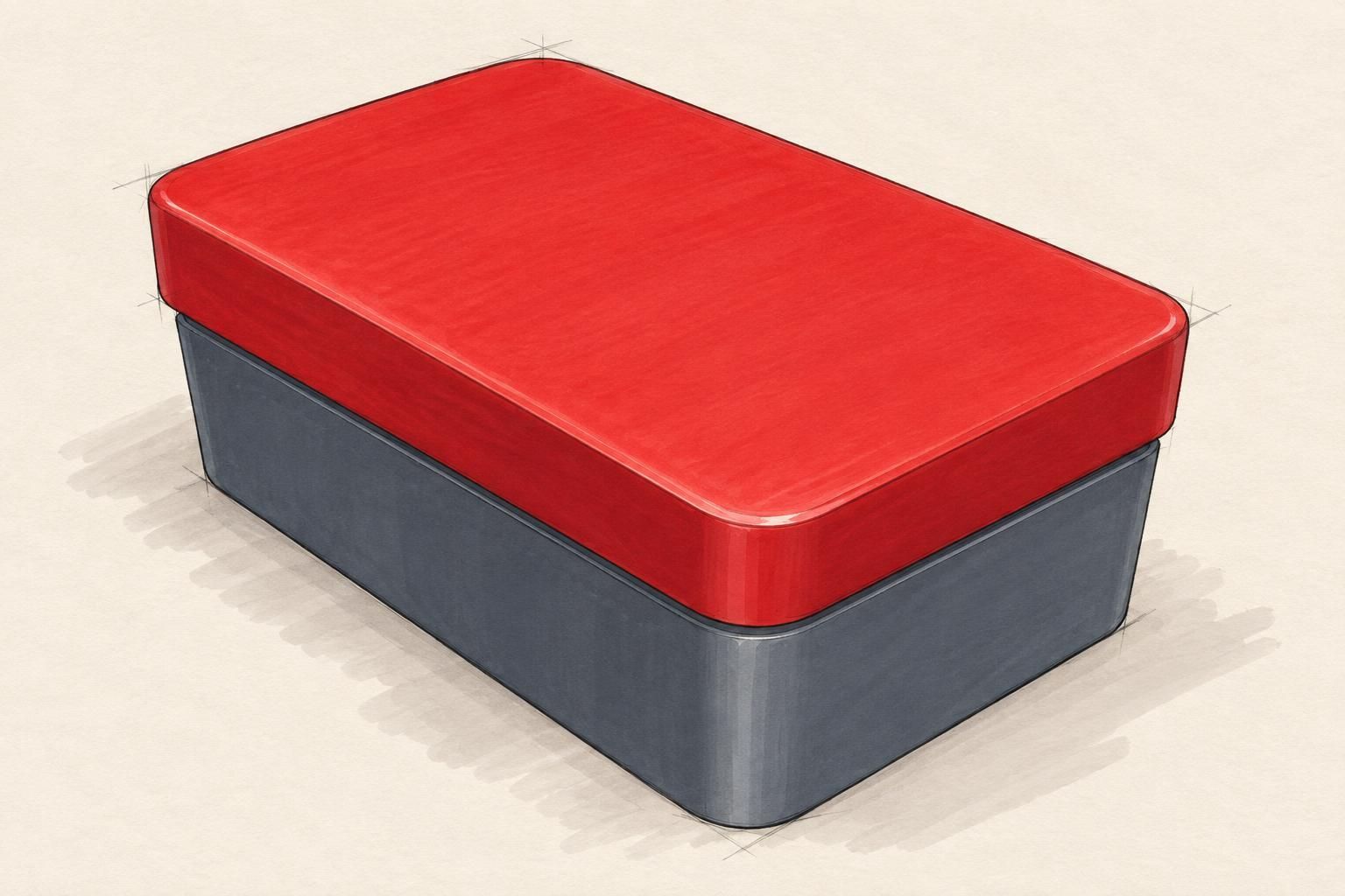 Snap-shut lid box