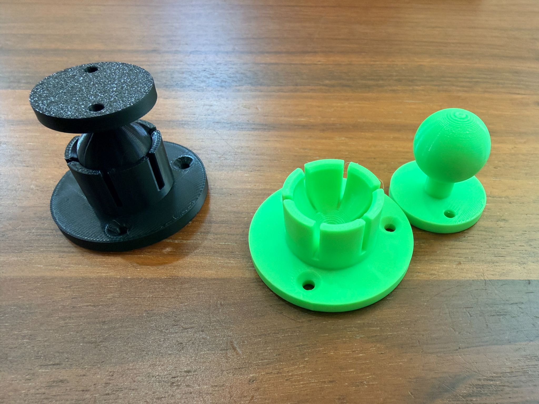 Ball-and-socket friction mount
