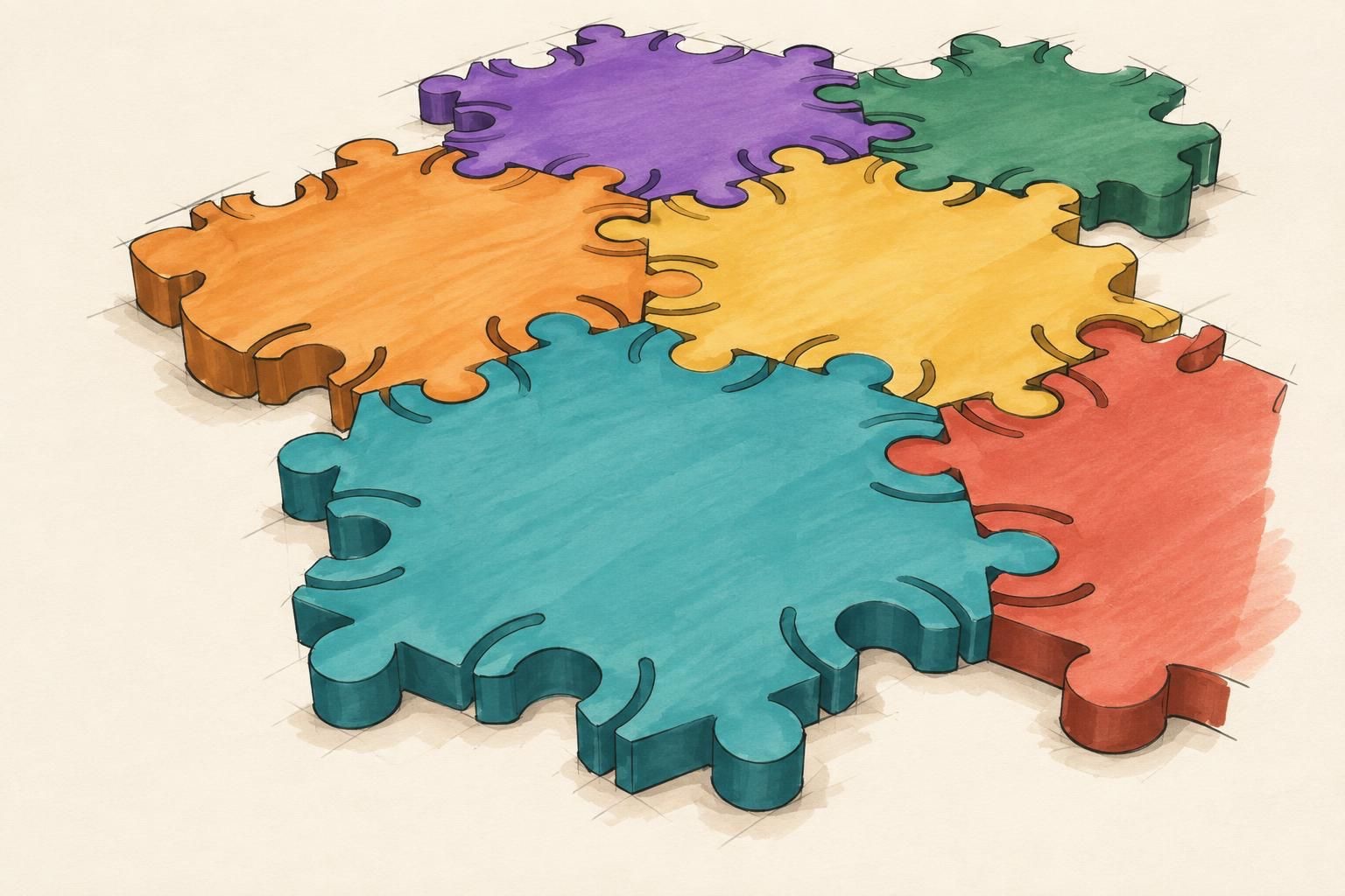 Snap-Together Hex Tiles
