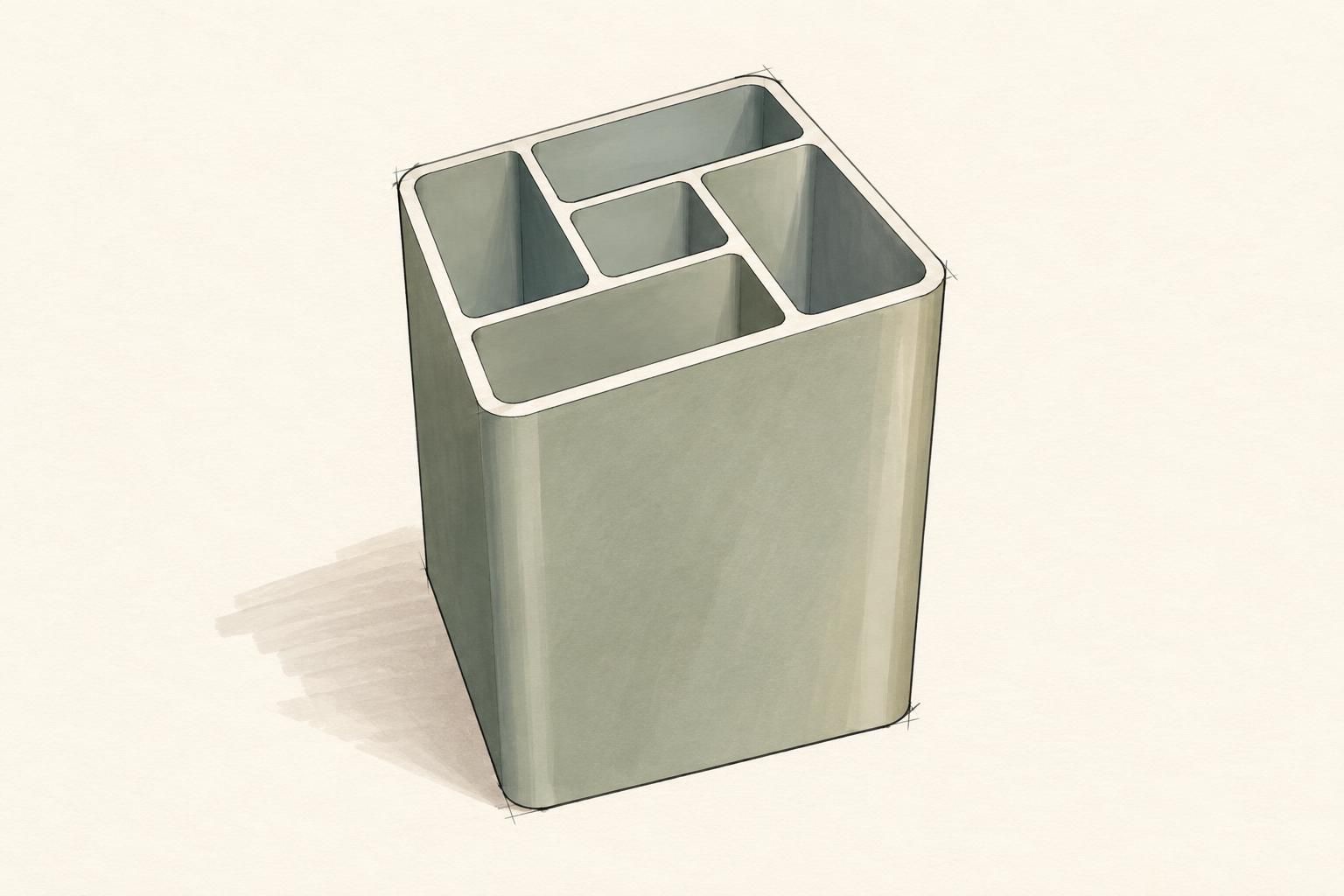 Configurable Diagonal Grid Pen Holder