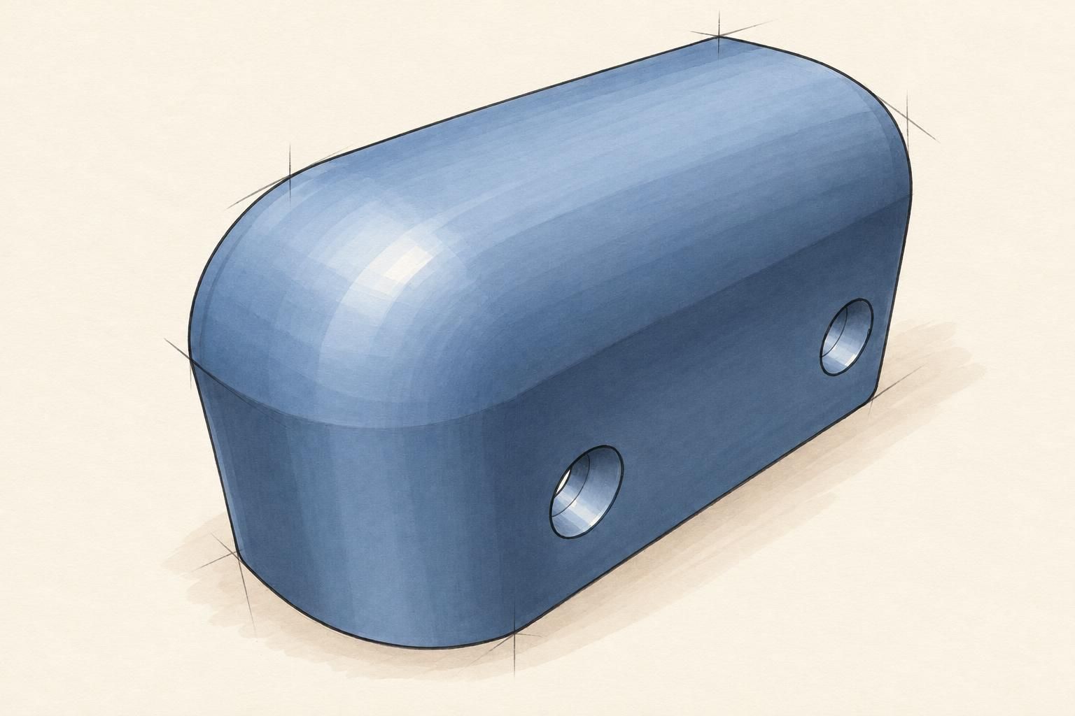 2x4 Ball End Cap