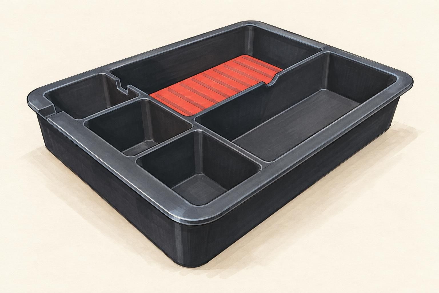 Tesla Model S Center Console Container