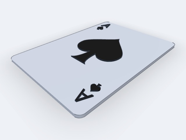 Ace of Spades Playing Card