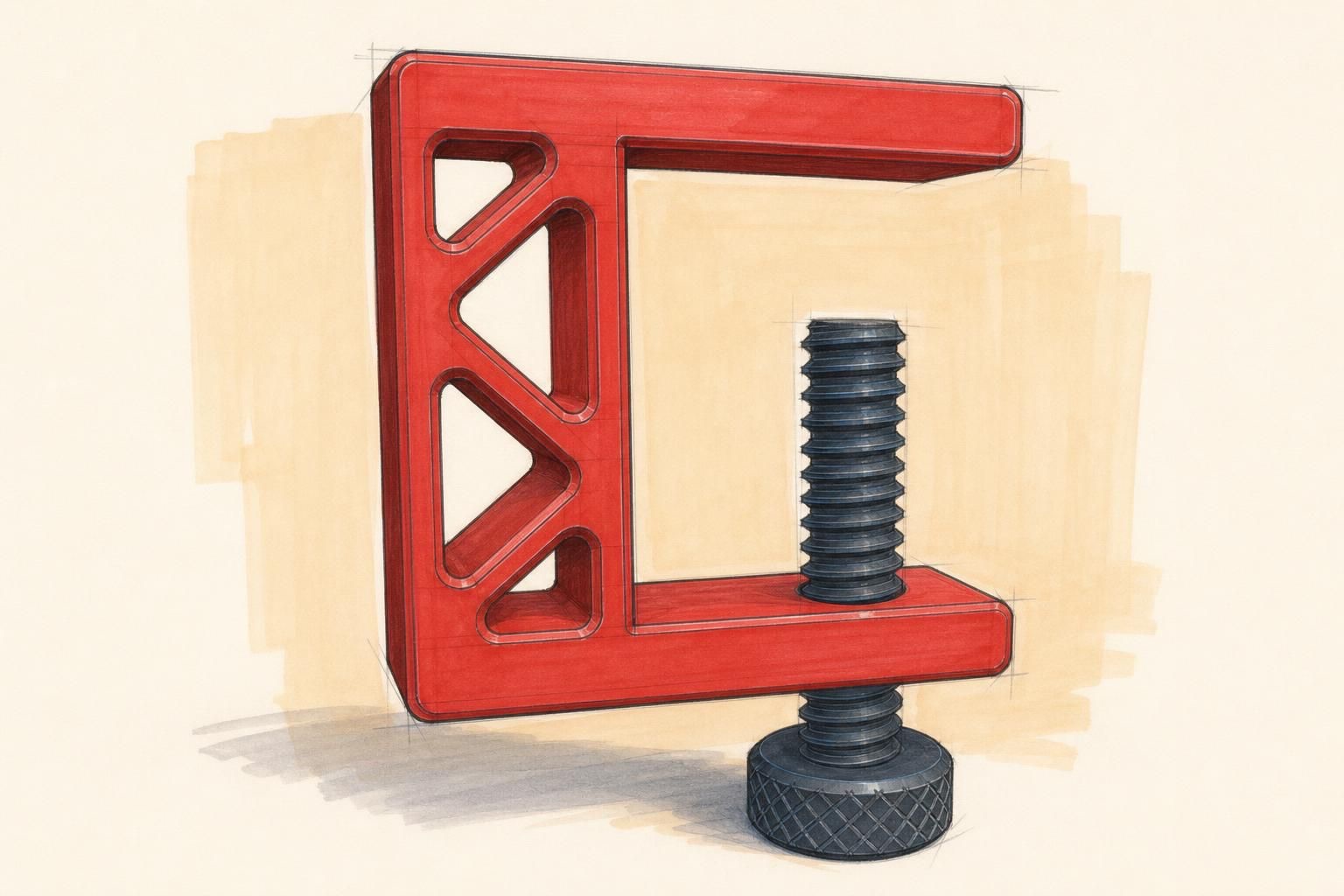 Triangular-Truss C-Clamp