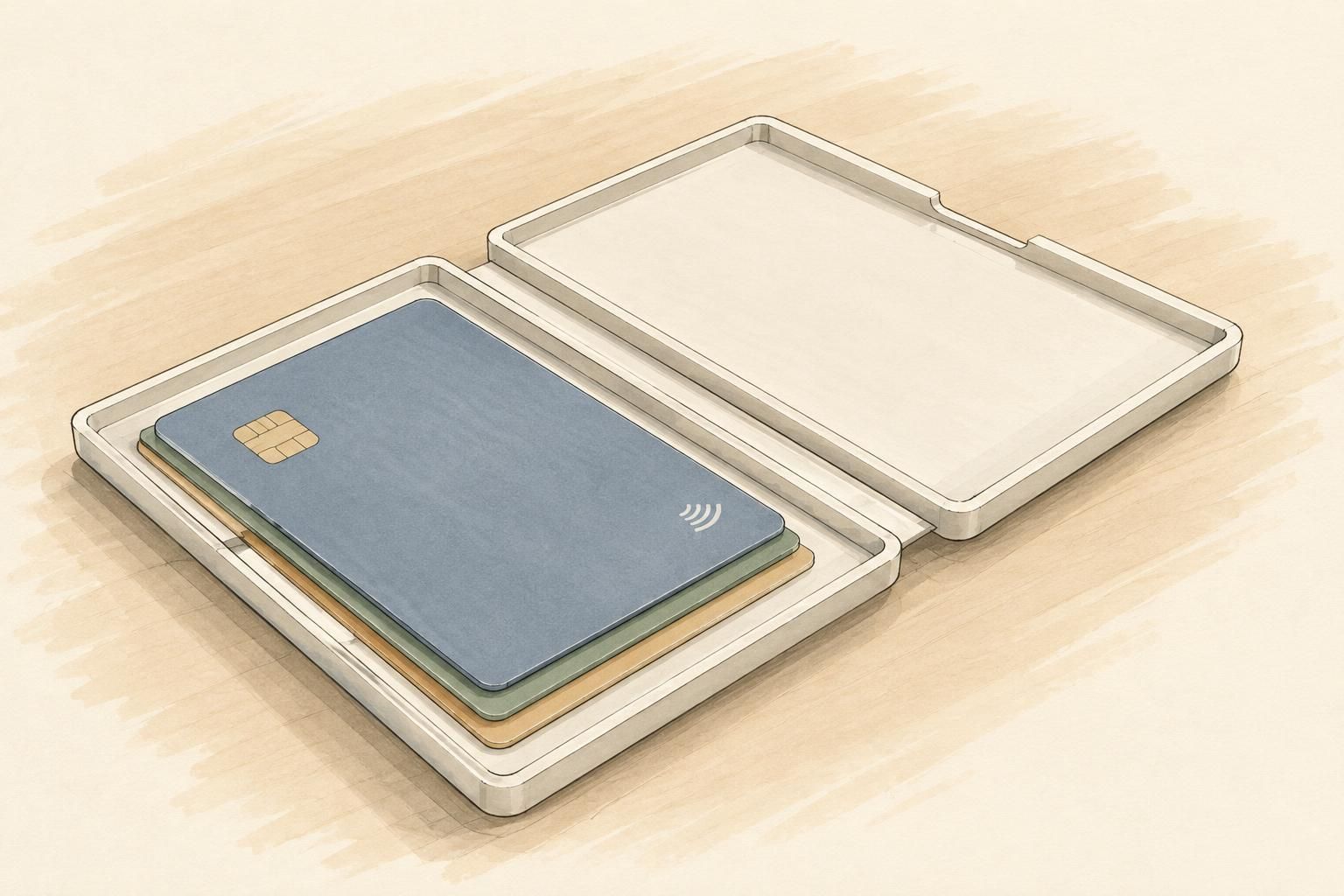 Living-hinge card case