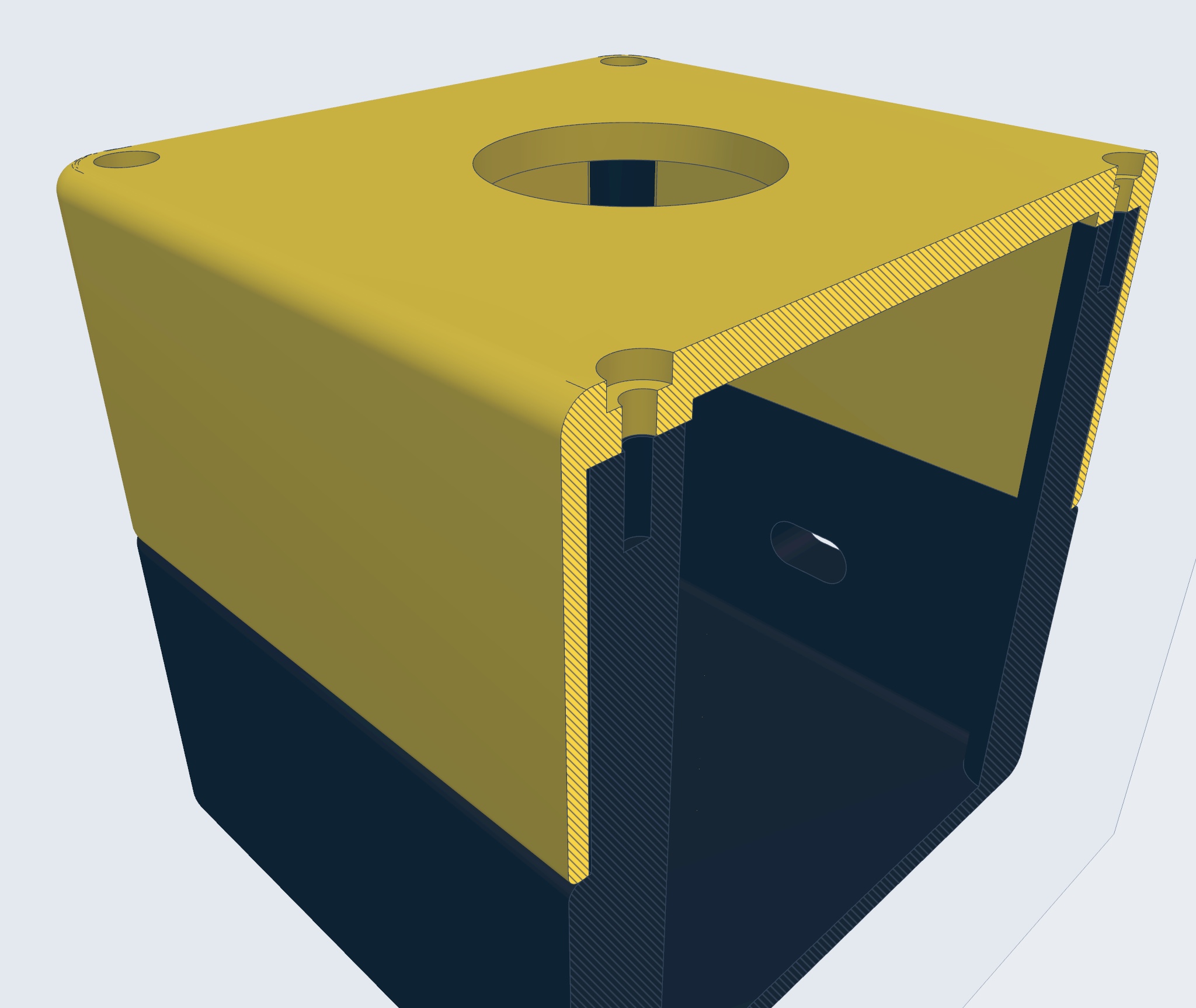 Cutaway of the screw section.