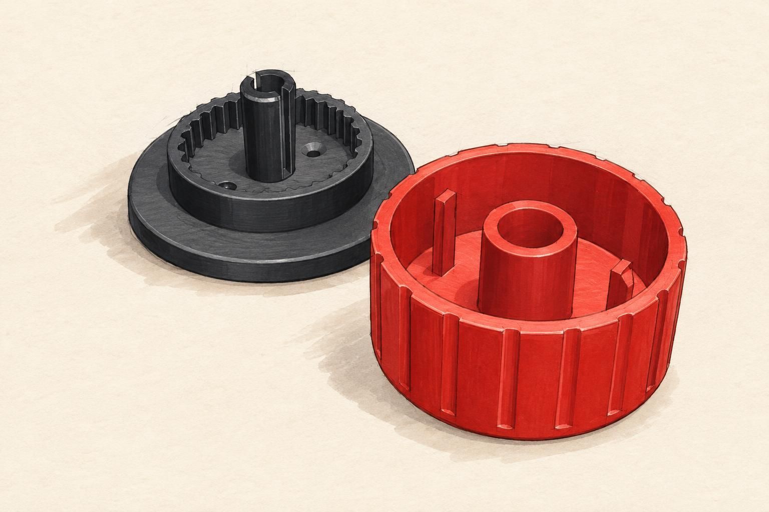 One-way ratchet knob