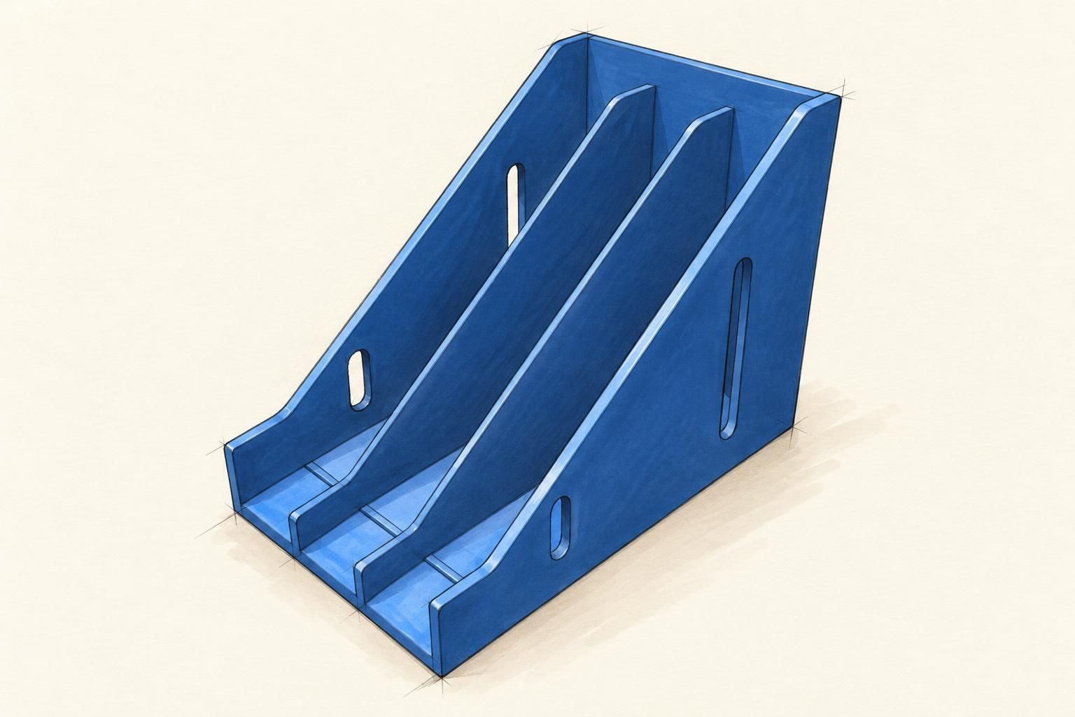 Slim Desk Binder & Folder Storage