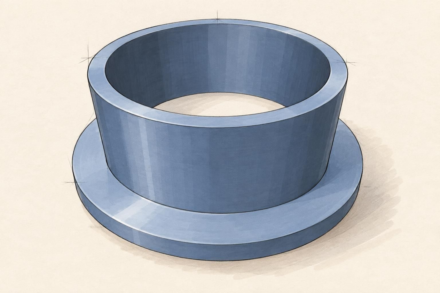 Flanged sleeve bushing