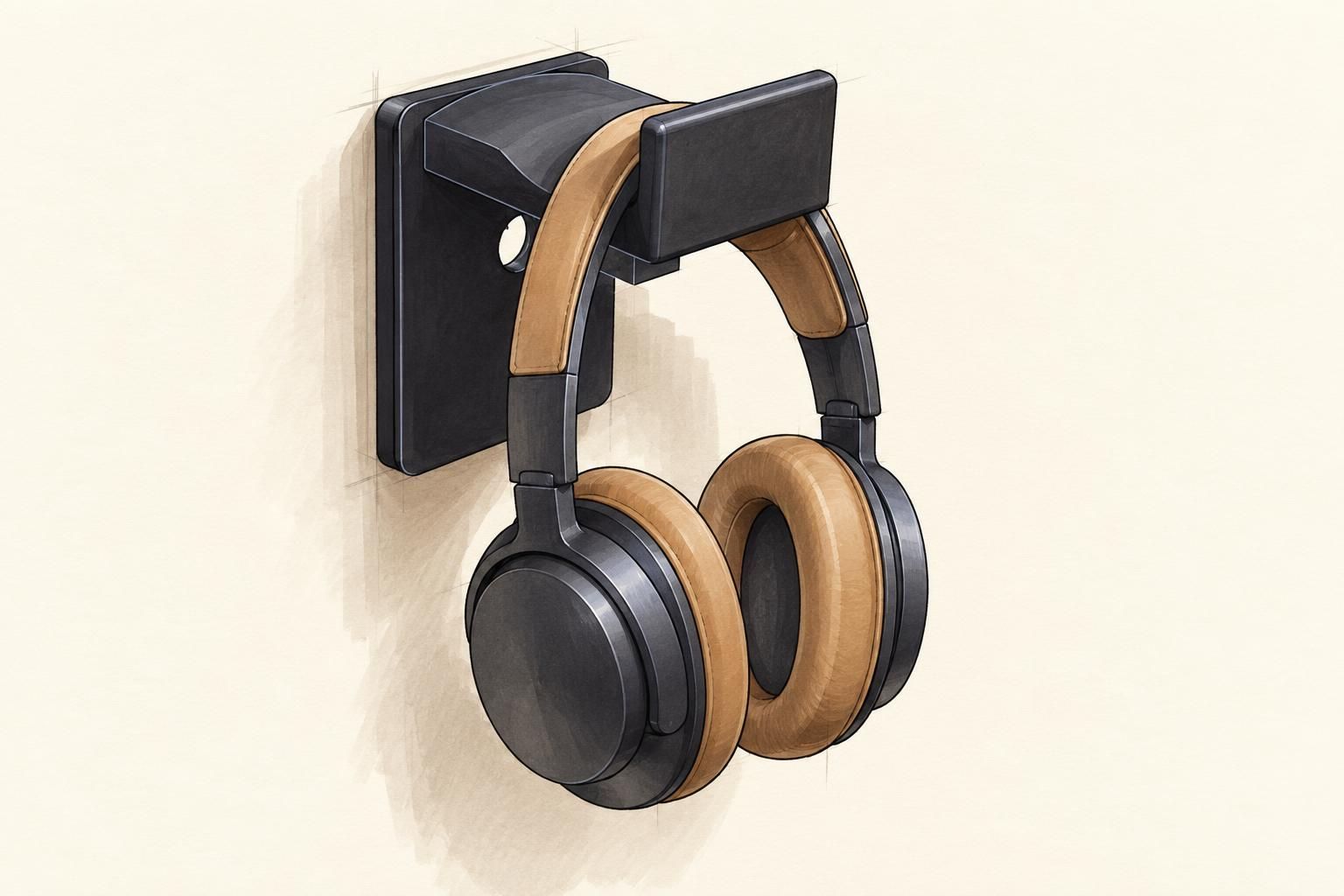 Headphone wall mount